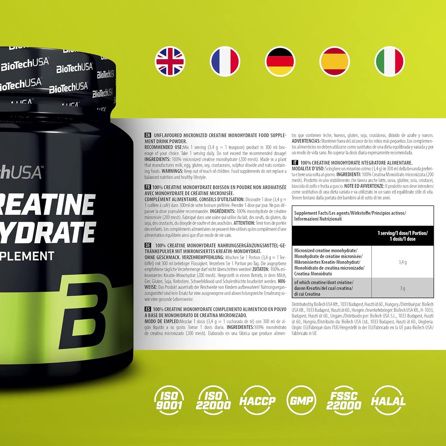 BioTechUSA, 100% Creatine Monohydrate, 300 g