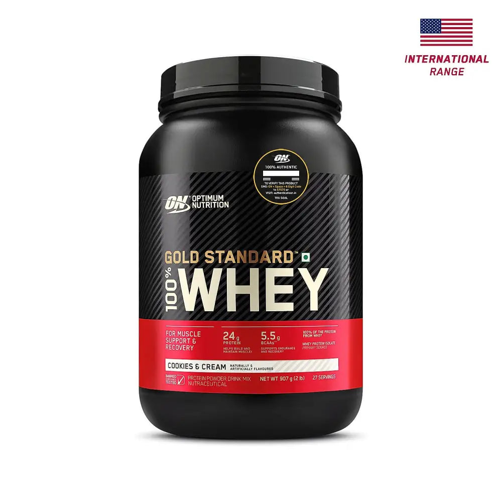 Optimum Nutrition Gold Standard Whey 100% - 908 g / Cookies & Cream - Protein
