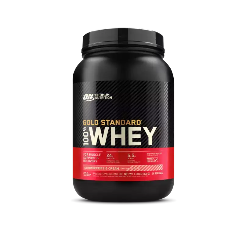 Optimum Nutrition Gold Standard Whey 100% - 908 g / Strawberry Cream - Protein