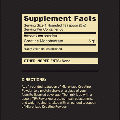 Creatină Optimum Nutrition Micronized Powder 317g