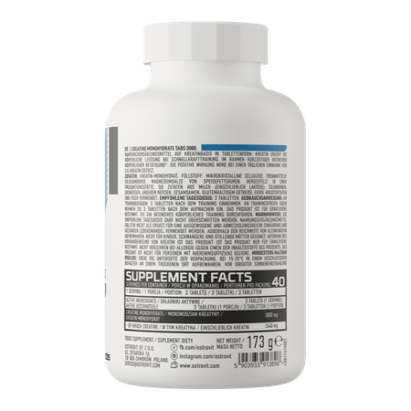 OstroVit, Creatine Monohydrate, 3 g, 120 tab